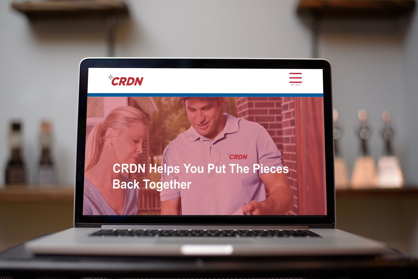 The CRDN website on a laptop